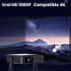 Vidéoprojecteur Portable HD 1080P Pour Home Cinéma Avec Auto Focus Android 12 Wi Fi Double Bande Et Bluetooth 5 2 - www.yonis...