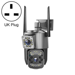 Caméra De Surveillance WiFi Panoramique HD 2MP À Double Objectif Avec Prise EU