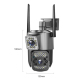Caméra De Surveillance WiFi Panoramique HD 2MP À Double Objectif Avec Prise EU - www.yonis-shop.com