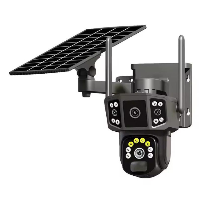Caméra De Surveillance WiFi Solaire Double Objectif Panoramique 350° Vision Nocturne 3MP Batterie 8000mAh - www.yonis-shop.com