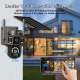 Caméra De Surveillance WiFi Solaire Double Objectif Panoramique 350° Vision Nocturne 3MP Batterie 8000mAh - www.yonis-shop.com