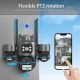 Caméra IP De Surveillance WiFi 3MP À Triple Objectif Avec Affichage Triple Écran PTZ Et Vision Nocturne En Couleur - www.yoni...