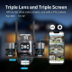 Caméra IP De Surveillance WiFi 3MP À Triple Objectif Avec Affichage Triple Écran PTZ Et Vision Nocturne En Couleur - www.yoni...