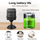 Caméra De Surveillance WiFi Mini 1080P Avec Vision Nocturne Détection De Mouvement Fixation Magnétique Et Batterie 1200 mAh -...