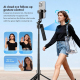 Perche Selfie Avec Trépied Pour Streaming Suivi Facial IA Stabilisation 3 Axes Extension 192 Cm Télécommande Bluetooth - www....