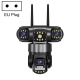 Caméra De Surveillance WiFi À Triple Objectif 360° 2MP Vision Nocturne Détection De Mouvement Audio Bidirectionnel - www.yoni...