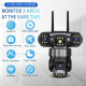 Caméra De Surveillance WiFi À Triple Objectif 360° 2MP Vision Nocturne Détection De Mouvement Audio Bidirectionnel - www.yoni...