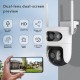 Caméra De Surveillance WiFi Double Objectif 1080p Détection Humaine IA Vision Nocturne Couleur Étanche IP66 - www.yonis-shop.com