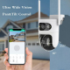 Caméra De Surveillance WiFi Double Objectif 1080p Détection Humaine IA Vision Nocturne Couleur Étanche IP66 - www.yonis-shop.com