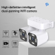 Caméra De Surveillance WiFi Double Lentille Panoramique Et Inclinable 1080p Vision Nocturne Détection IA IP66 - www.yonis-sho...