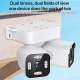 Caméra De Surveillance WiFi Double Lentille Panoramique Et Inclinable 1080p Vision Nocturne Détection IA IP66 - www.yonis-sho...
