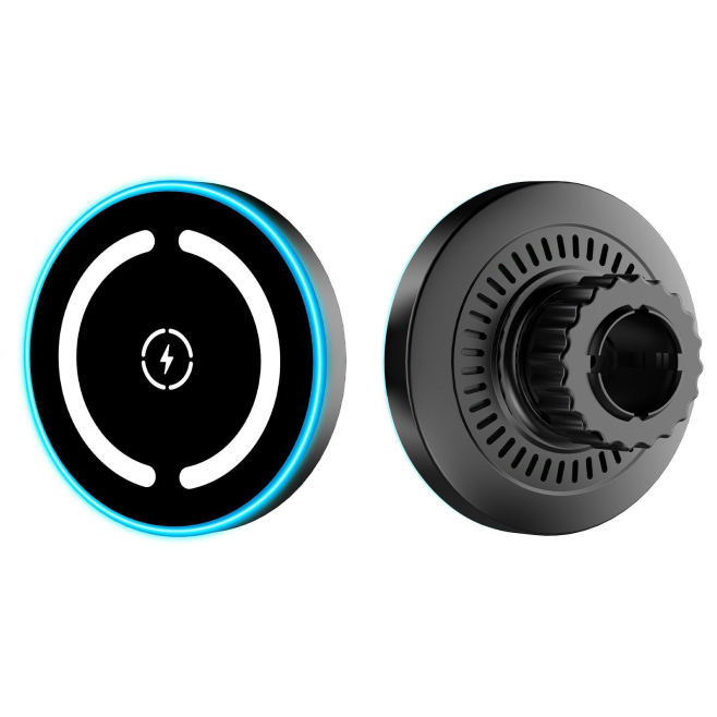 Support Téléphone Voiture Chargeur Sans Fil Qi 15W Aimant N52 Rotation 360° Compatible Appareils Qi Avec Câble - www.yonis-sh...