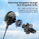 Support Téléphone Voiture Chargeur Sans Fil Qi 15W Aimant N52 Rotation 360° Compatible Appareils Qi Avec Câble - www.yonis-sh...