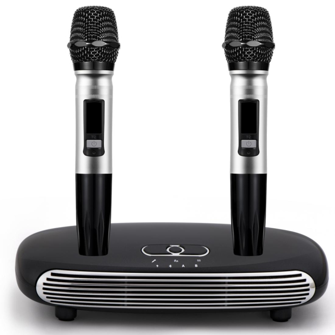 Boîtier Karaoké Bluetooth Pour TV Avec Deux Micros Sans Fil Portée 30 m HDMI ARC Et Traitement Audio DSP - www.yonis-shop.com