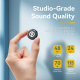 Microphone Cravate Compact 9 G Avec Transmission 300 M Son HiFi 48 KHz 24 Bit Et Autonomie 40 H - www.yonis-shop.com
