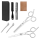 Set De Ciseaux De Coiffure Inoxydable Pour Coupe Et Désépaississage Lames Fines Crantées En V Poignée Ergonomique - www.yonis...