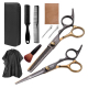 Ciseaux De Coiffure Professionnels 10 En 1 En Acier Inoxydable Lames Droites Et Désépaississantes Poignées Ergonomiques 17 Cm