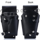 Sacoche Ceinture Porte Outils De Coiffure Organiseur À Ciseaux Double Compartiment Grande Capacité Sangle Amovible En PU - ww...