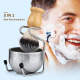 Kit Barbe Homme 3 Pièces Avec Brosse Nylon Bol À Mousse Et Support Antidérapant En Silicone - www.yonis-shop.com