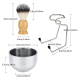 Kit Barbe Homme 3 Pièces Avec Brosse Nylon Bol À Mousse Et Support Antidérapant En Silicone - www.yonis-shop.com