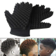 Gants Éponge De Coiffure Réversibles Double Face Noirs 23 X 16 Cm Pour Professionnels De La Coiffure - www.yonis-shop.com