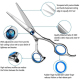 Kit De Ciseaux De Coiffure 7 Pièces Pour Coupe Et Effilage En Acier Inoxydable Ergonomique - www.yonis-shop.com