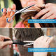 Kit De Ciseaux De Coiffure 7 Pièces Pour Coupe Et Effilage En Acier Inoxydable Ergonomique - www.yonis-shop.com