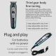 Tondeuse À Cheveux Électrique Rechargeable USB Lame Inoxydable Autonomie 120 Min Lavable 3 Vitesses - www.yonis-shop.com