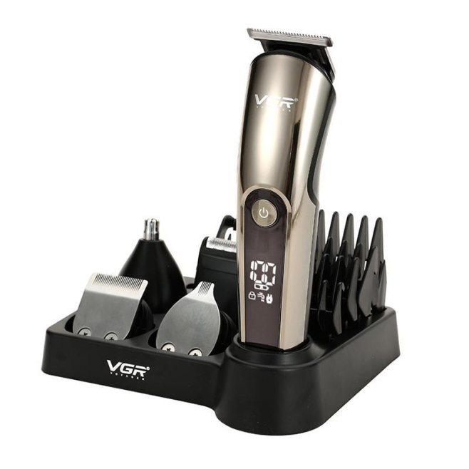 Tondeuse Électrique Multifonction 5 En 1 Pour Cheveux Et Poils Du Nez IPX6 Lavable Autonomie 150 Minutes Écran LED - www.yoni...