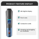 Tondeuse Électrique Homme 10 En 1 Pour Cheveux Barbe Et Nez Avec Lames Inox Écran LED Et 120 Min De Fonctionnement - www.yoni...