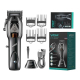 Tondeuse À Cheveux Professionnelle Rechargeable USB Lame DLC 9000 Tr/Min Autonomie 100 Min 4 Sabots - www.yonis-shop.com