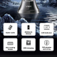 Tondeuse À Cheveux Professionnelle Rechargeable USB Lame DLC 9000 Tr/Min Autonomie 100 Min 4 Sabots - www.yonis-shop.com