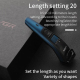 Tondeuse À Cheveux Électrique Rechargeable USB 20 Longueurs Réglables De 0.5 À 10 Mm Autonomie 90 Minutes Lame Inox Lavable -...
