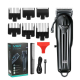 Tondeuse À Cheveux Électrique USB Avec Affichage LED 200 Minutes D’Autonomie 4 Réglages Lame Inox Et 6 Sabots - www.yonis-sho...