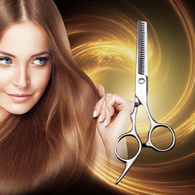 Ciseaux De Coiffure Et Effilage 17 Cm En Acier Inoxydable 4CR Ergonomiques Pour Maison Salon Et Barber Shop - www.yonis-shop.com
