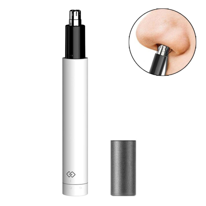 Tondeuse À Poils De Nez Compacte Étanche À Tête Arrondie Avec Protection Nasale Et Alimentation Par Piles AAA - www.yonis-sho...