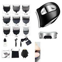 Tondeuse À Cheveux Électrique Homme Coupe Et Coiffage Tête Rinçable Lames Inox 9 Guides Tête De Rechange