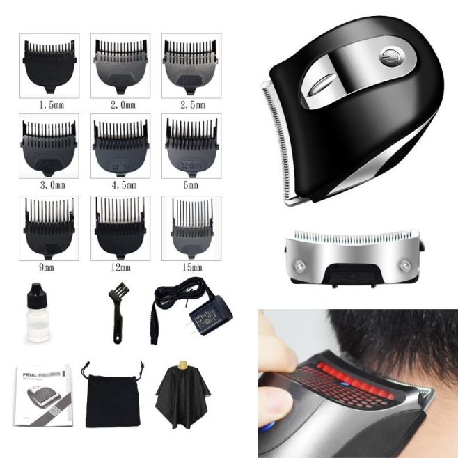 Tondeuse À Cheveux Électrique Homme Coupe Et Coiffage Tête Rinçable Lames Inox 9 Guides Tête De Rechange - www.yonis-shop.com
