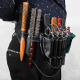 Sac Banane De Coiffeur Porte Outils En Cuir PU Capacité 6 Ciseaux Noir 43 X 18 Cm - www.yonis-shop.com