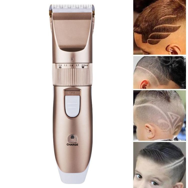 Tondeuse À Cheveux Électrique Rechargeable Pour Adultes Et Enfants Lame En Céramique 5 Réglages De Puissance Autonomie 60 Min...