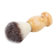 Blaireau De Rasage Pour Barbe En Poils De Nylon Et De Blaireau Tête Dense Exfoliante Manche En Bois - www.yonis-shop.com