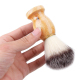 Blaireau De Rasage Pour Barbe En Poils De Nylon Et De Blaireau Tête Dense Exfoliante Manche En Bois - www.yonis-shop.com