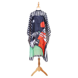 Cape De Coiffure Et Teinture Pour Cheveux En Taffetas De Polyester Avec Boucle Métallique Réglable 151 X 143 Cm