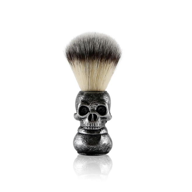 Blaireau De Rasage Pour Barbe Avec Bol À Mousse En Acier Inoxydable Poils En Nylon Souples Et Design Sculpté En Résine - www....