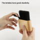 Brosse De Nettoyage De Nuque Et Visage Après Coupe Nylon Doux Manche En Hêtre Pour Salon Et Maison - www.yonis-shop.com