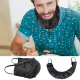 Protège-Barbe Homme Anti-Taches Double Épaisseur Ajustable Élastique Résistant À L’Huile Facile À Nettoyer - www.yonis-shop.com