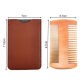 Peigne À Barbe En Bois De Poirier Double Face Pour Mise En Forme Avec Étui De Rangement En Cuir PU - www.yonis-shop.com