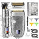 Tondeuse À Cheveux Et Rasoir Électrique 2 En 1 Pour Homme Crâne Rasé Lavable USB Écran LED Double Tête Flottante - www.yonis-...