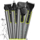 Tondeuse Barbe Homme 4 En 1 Étanche IPX5 Avec Têtes T Blade Rasage Nez Recharge USB-C Peignes 3 À 12 mm