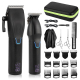 Kit De Tondeuses À Cheveux Électriques Pour Homme Avec Affichage LCD 12 Sabots Et Vitesses Réglables USB - www.yonis-shop.com